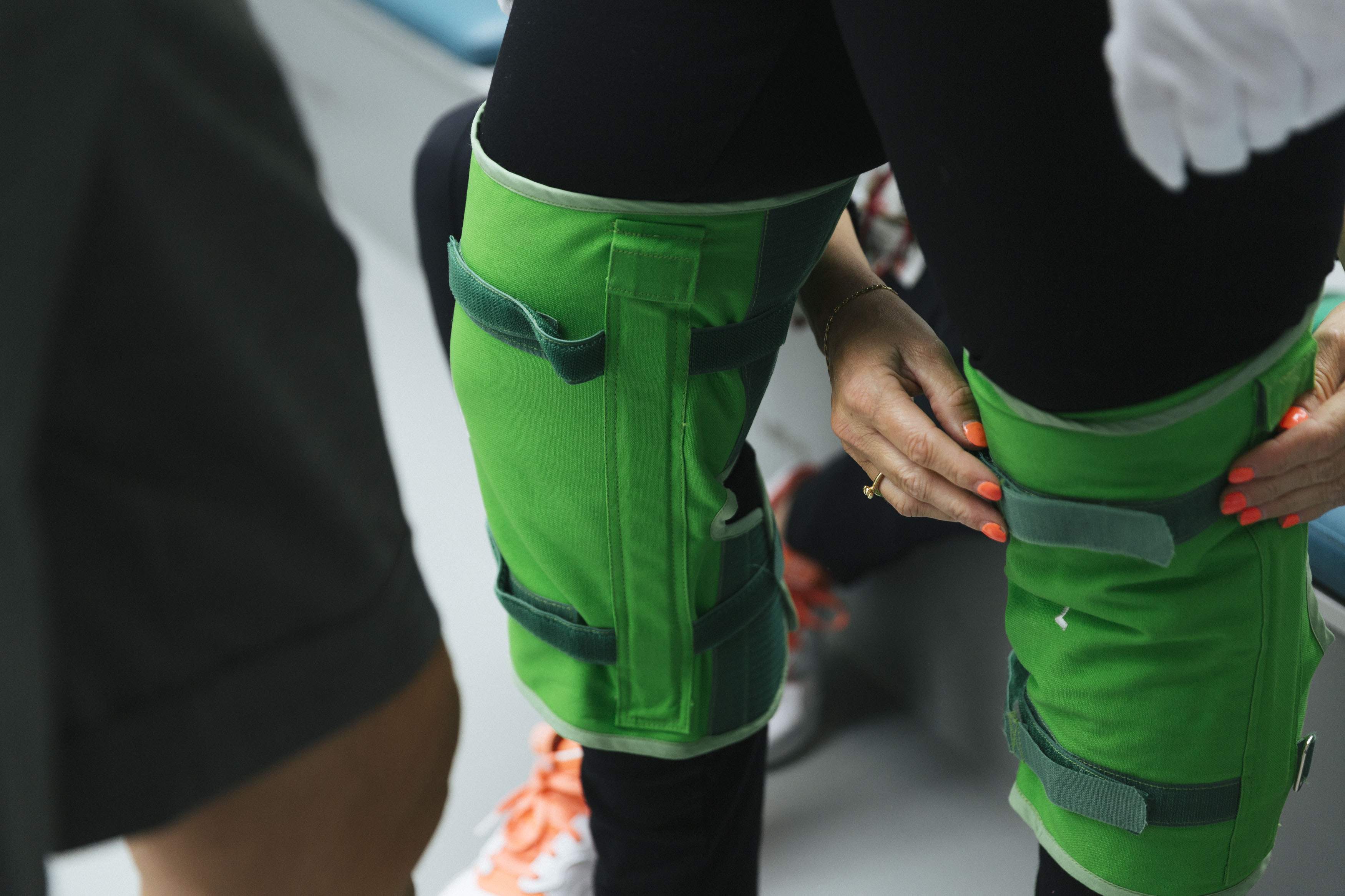 Udsnit af geriatri dragt. 